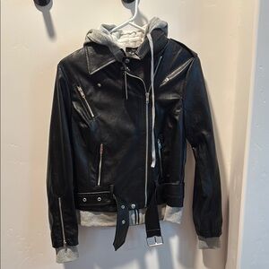 Fate Black Leather Motorcycle Jacket